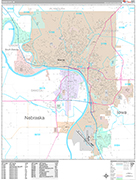 Sioux City Wall Map Premium Style